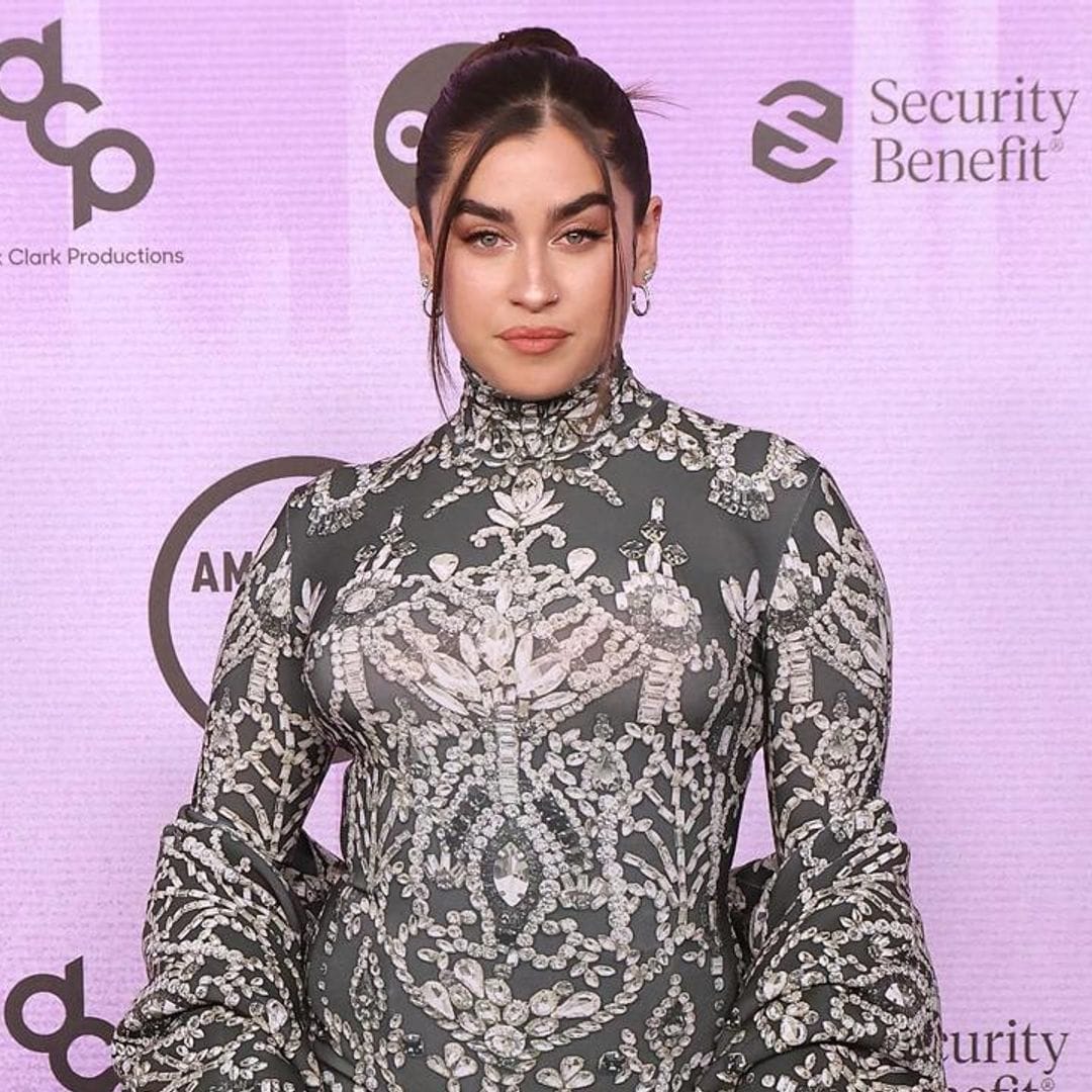 Lauren Jauregui stuns at AMAs with crystal-printed dress