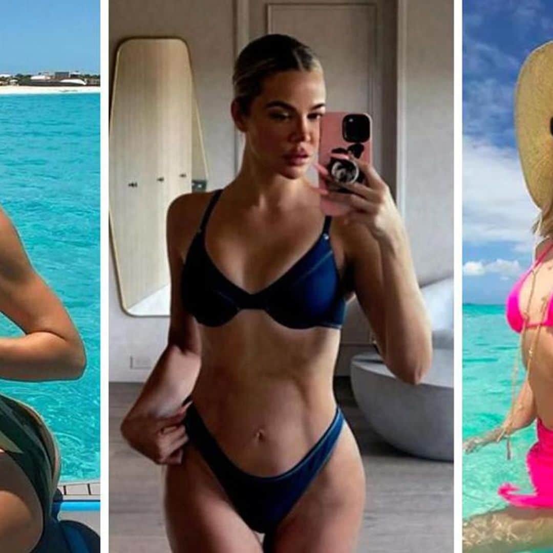Khloé Kardashian shares another bikini photo showing off her toned abs