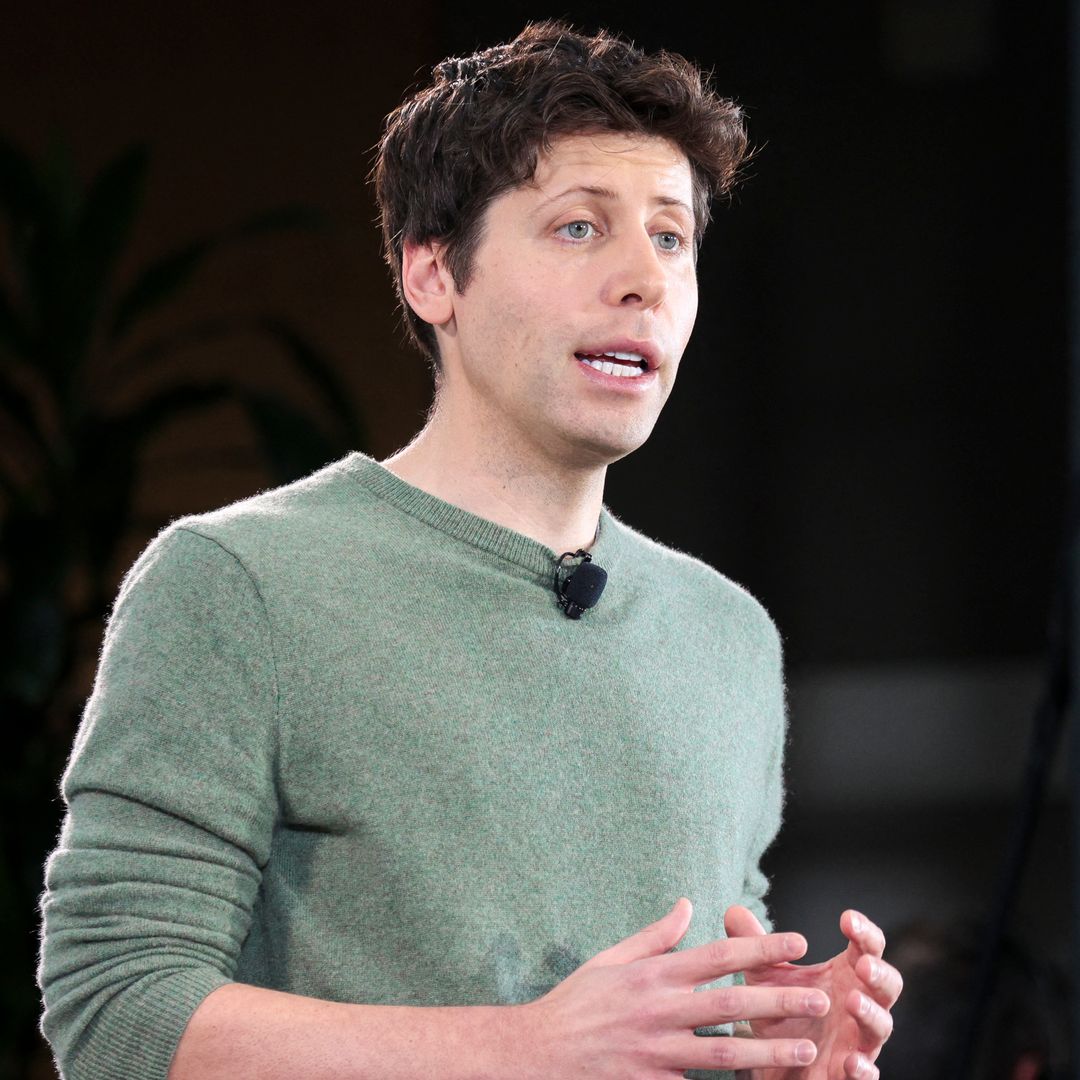 OpenAI CEO Sam Altman speaks during a keynote address announcing ChatGPT integration for Bing at Microsoft