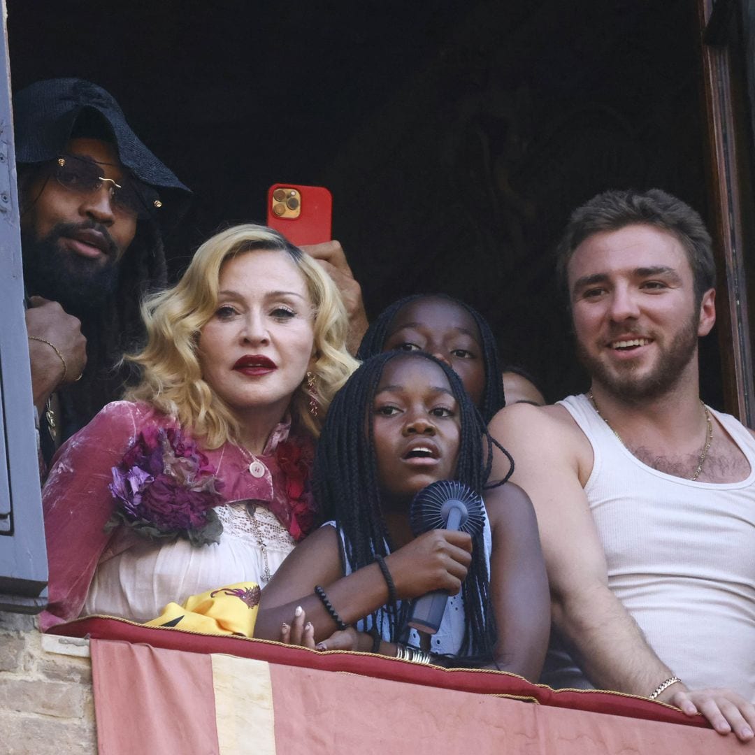 Madonna surprises in Italy with a medieval-style 67th birthday celebration with her children