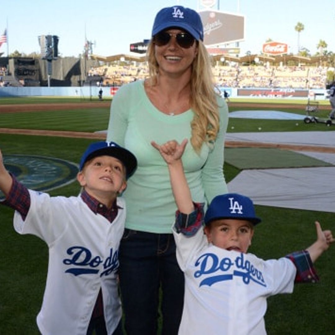 Britney Spears recreates 'Oops, I Did It Again' album cover with two sons