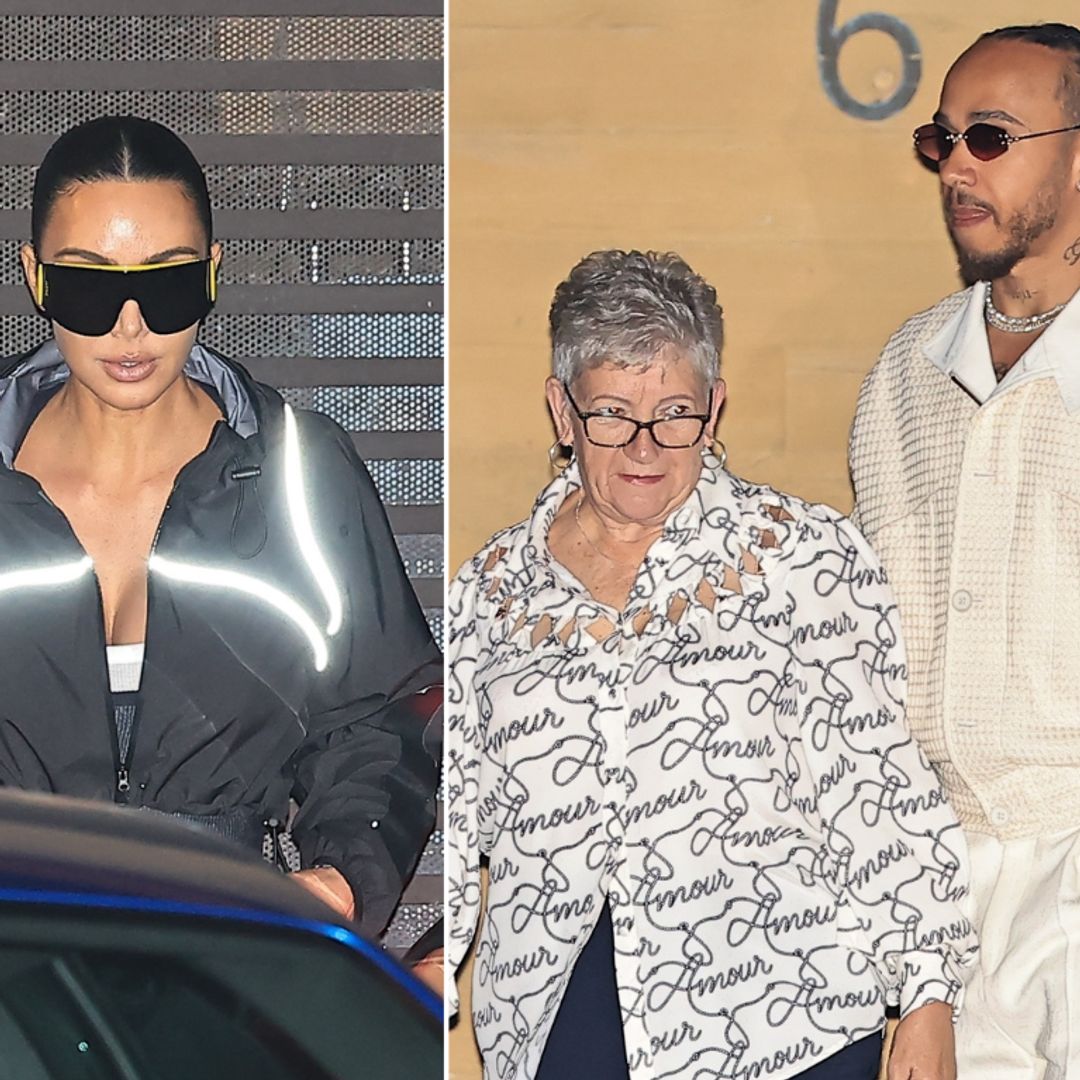 Kim Kardashian and Lewis Hamilton step out with their moms, her kids and Scott Disick - and spark shotgun controversy