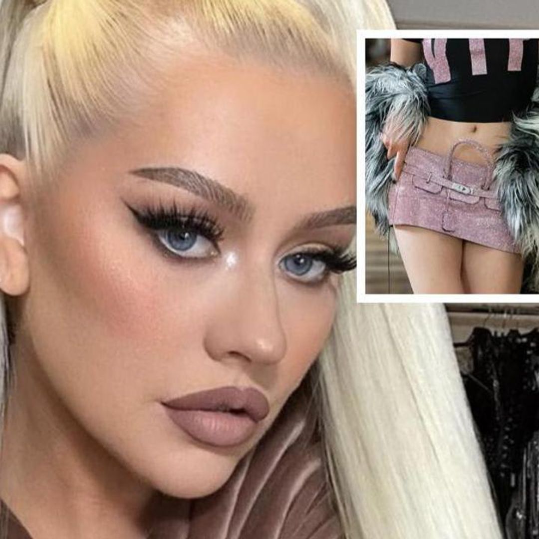 Christina Aguilera turns pink purse into mini skirt: See her look