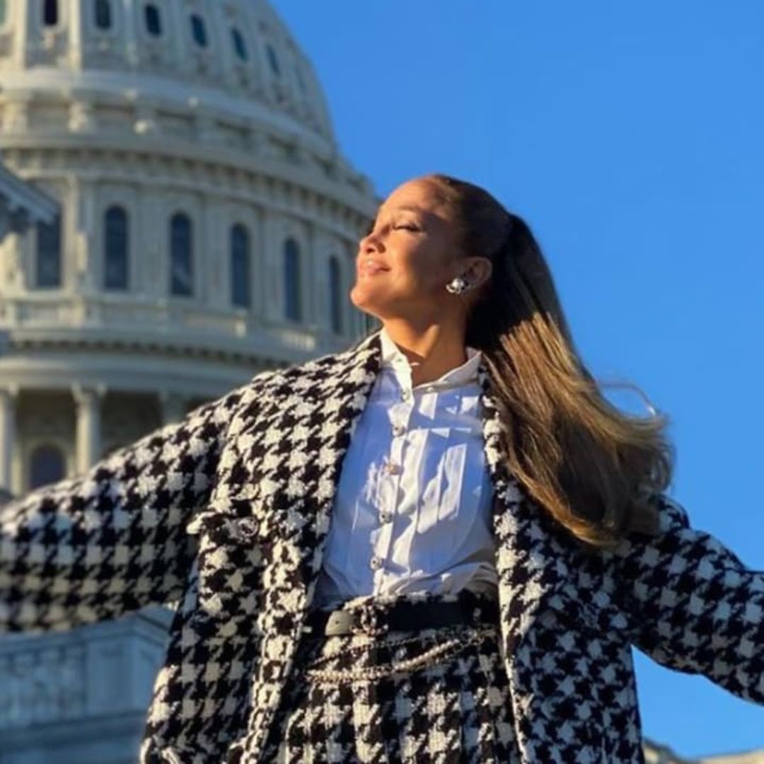 Jennifer Lopez prepares to take the stage on Inauguration Day