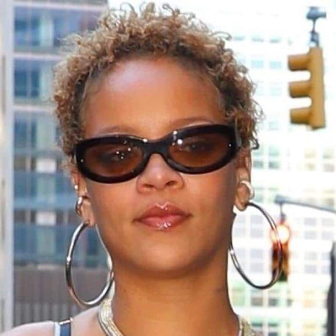 Rihanna shows off her short natural curls ahead of the Fenty Hair launch