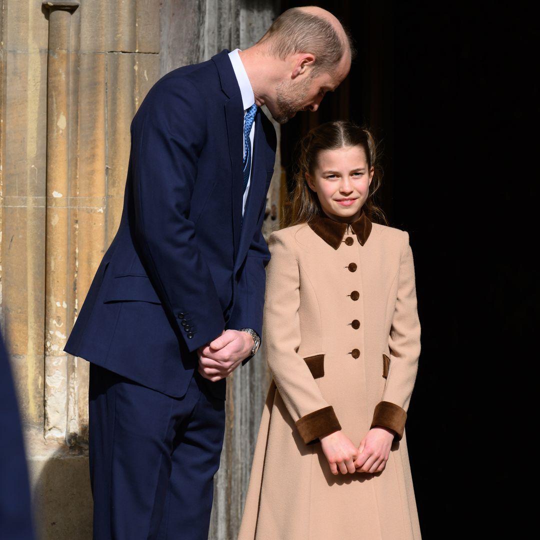 Princess Charlotte just stepped out in a '90s look that makes her Prince William's twin