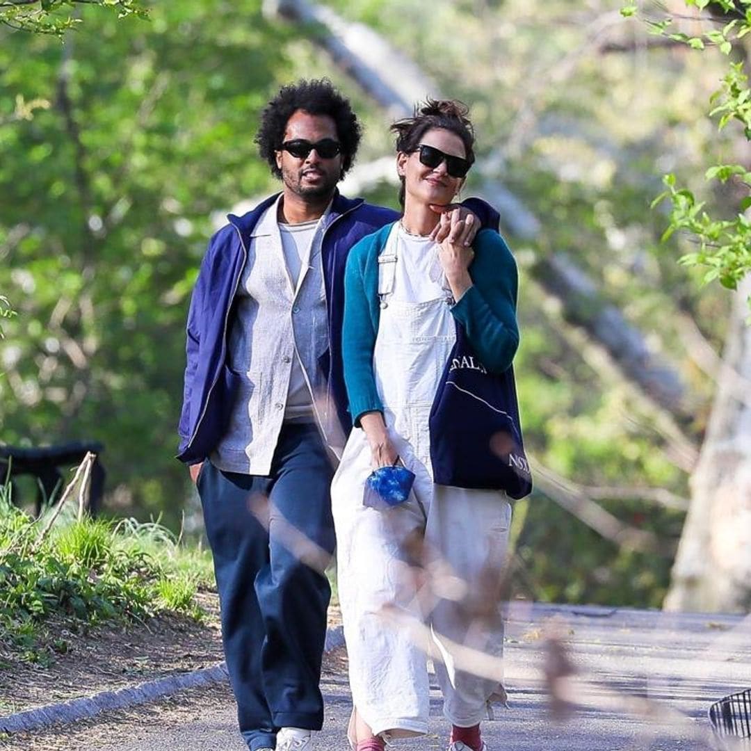Katie Holmes is all smiles as she packs on the PDA with new boyfriend Bobby Wooten III