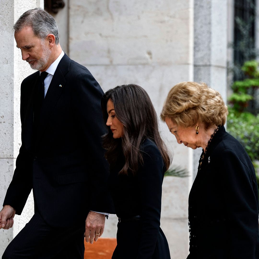 Queen Letizia and King Felipe step out with Queen Sofia to express condolences over the death of Pope Francis