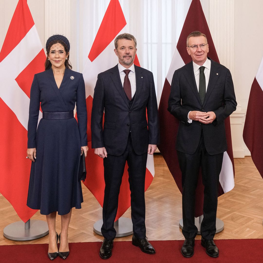 Queen Mary of Denmark wears 200-year-old jewels to join King Frederik in Latvia