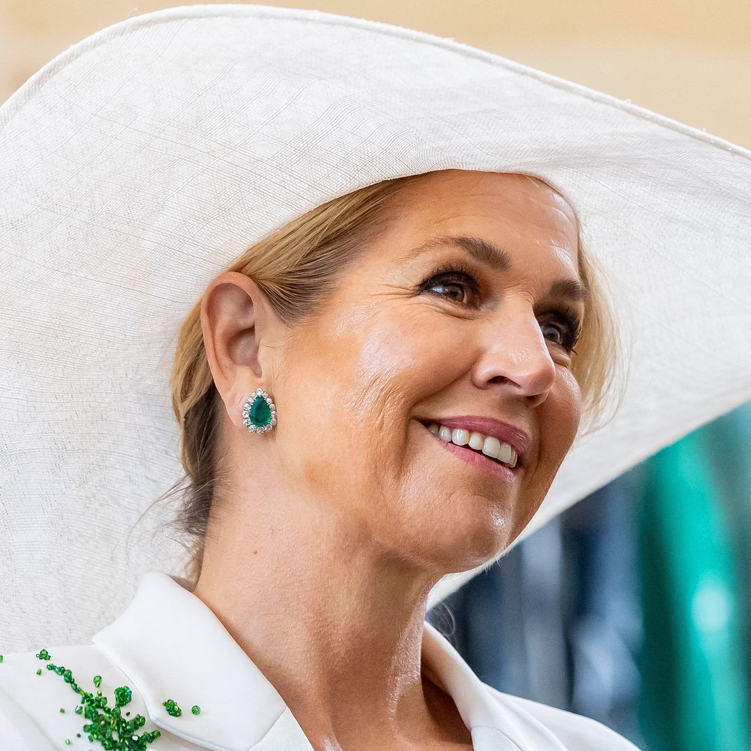 Queen Máxima’s dramatic white look came with one surprising twist