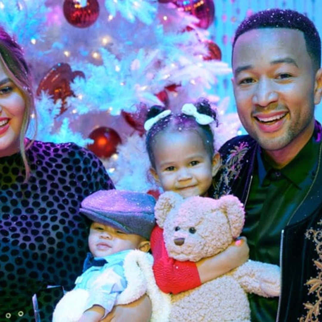 Chrissy Teigen asks fans to pick baby Miles' tux for John Legend's star-studded birthday bash
