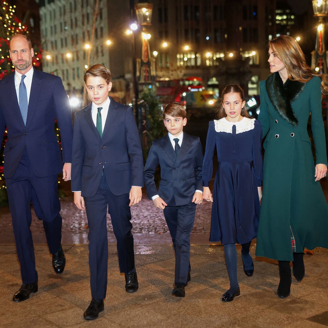 The Wales family reunites: George, Charlotte and Louis join Kate and William at Christmas carol service