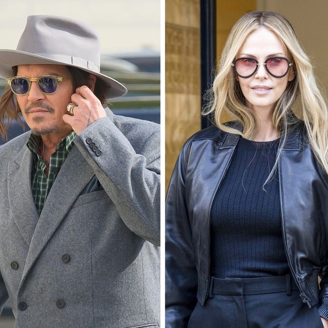 Johnny Depp kisses Antonia Desplat at the premiere of his new movie