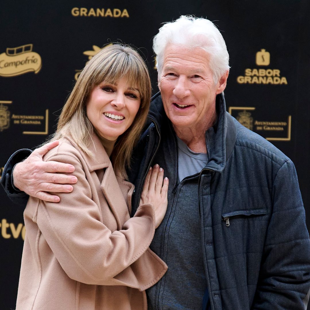 Richard Gere and Alejandra Silva make a stylish Madrid comeback in coordinated red-carpet looks