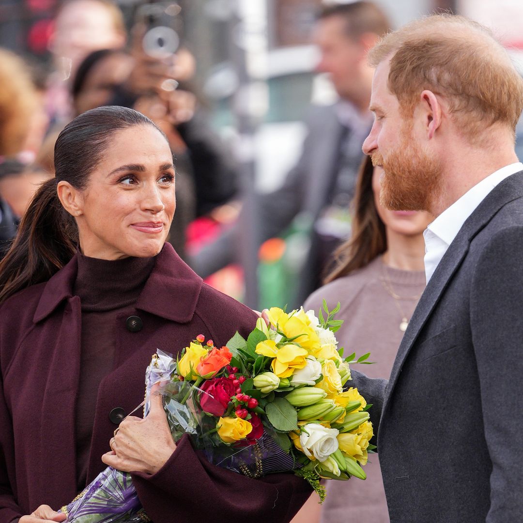 Meghan Markle shares how it feels to be back in the U.K. during an outing with Prince Harry