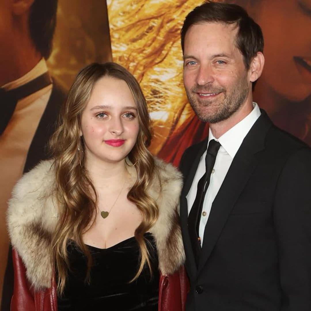 Tobey Maguire shares sweet red carpet moment with 16-year-old daughter Ruby