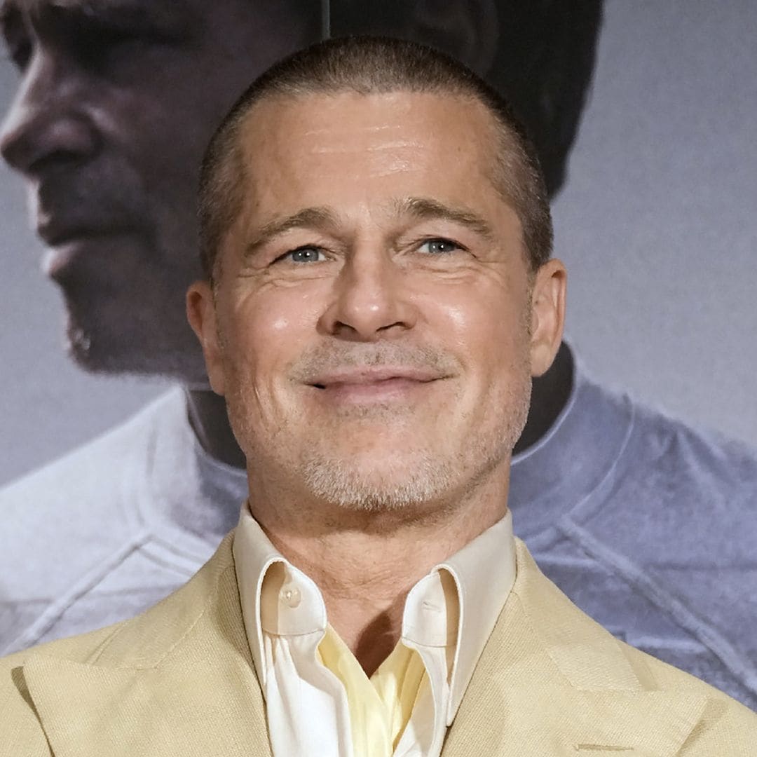 Brad Pitt and his mustache support the Dodgers, but his face concerns fans