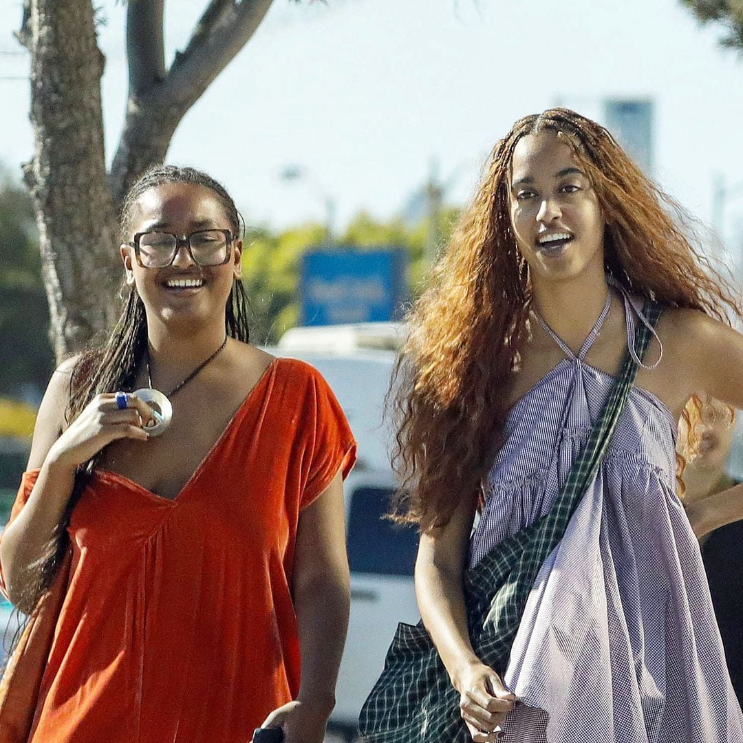 Malia and Sasha Obama show off different styles at LA party — Crop tops to leather jackets