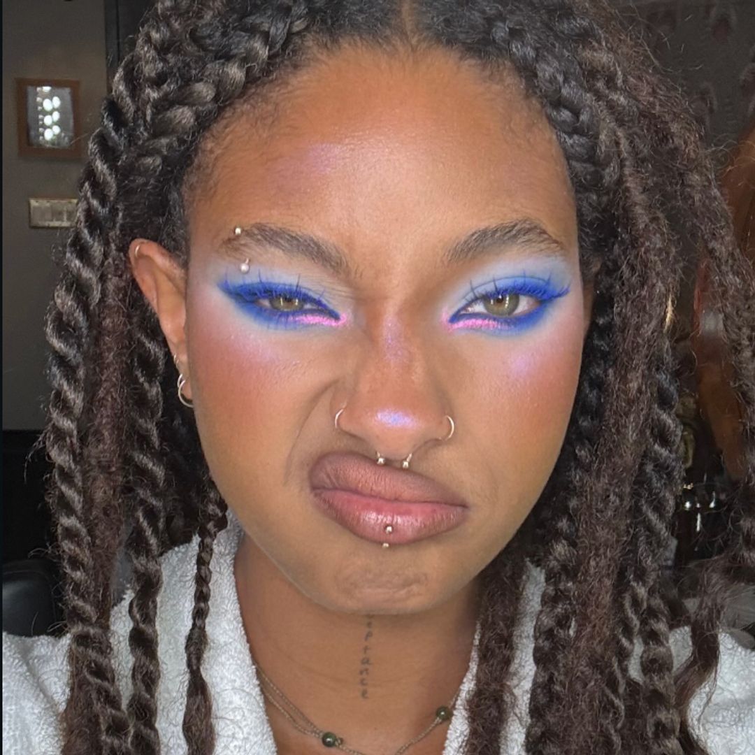 Willow Smith's electric blue makeup is the bold beauty trend to watch