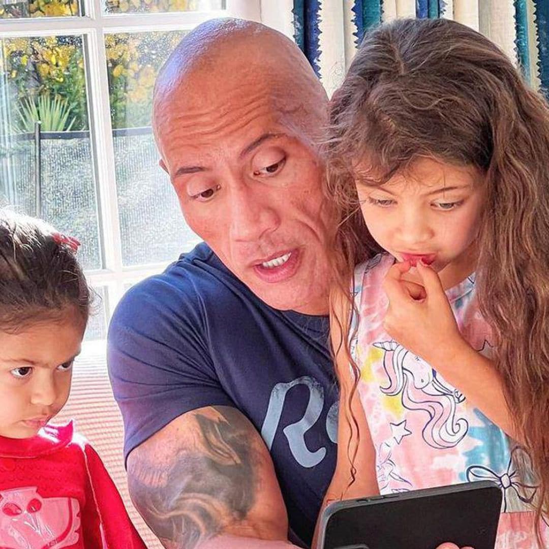 Dwayne Johnson’s daughters play the perfect prank on their dad