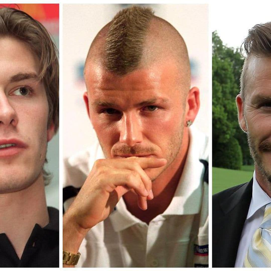 David Beckham’s most iconic haircuts during his soccer career
