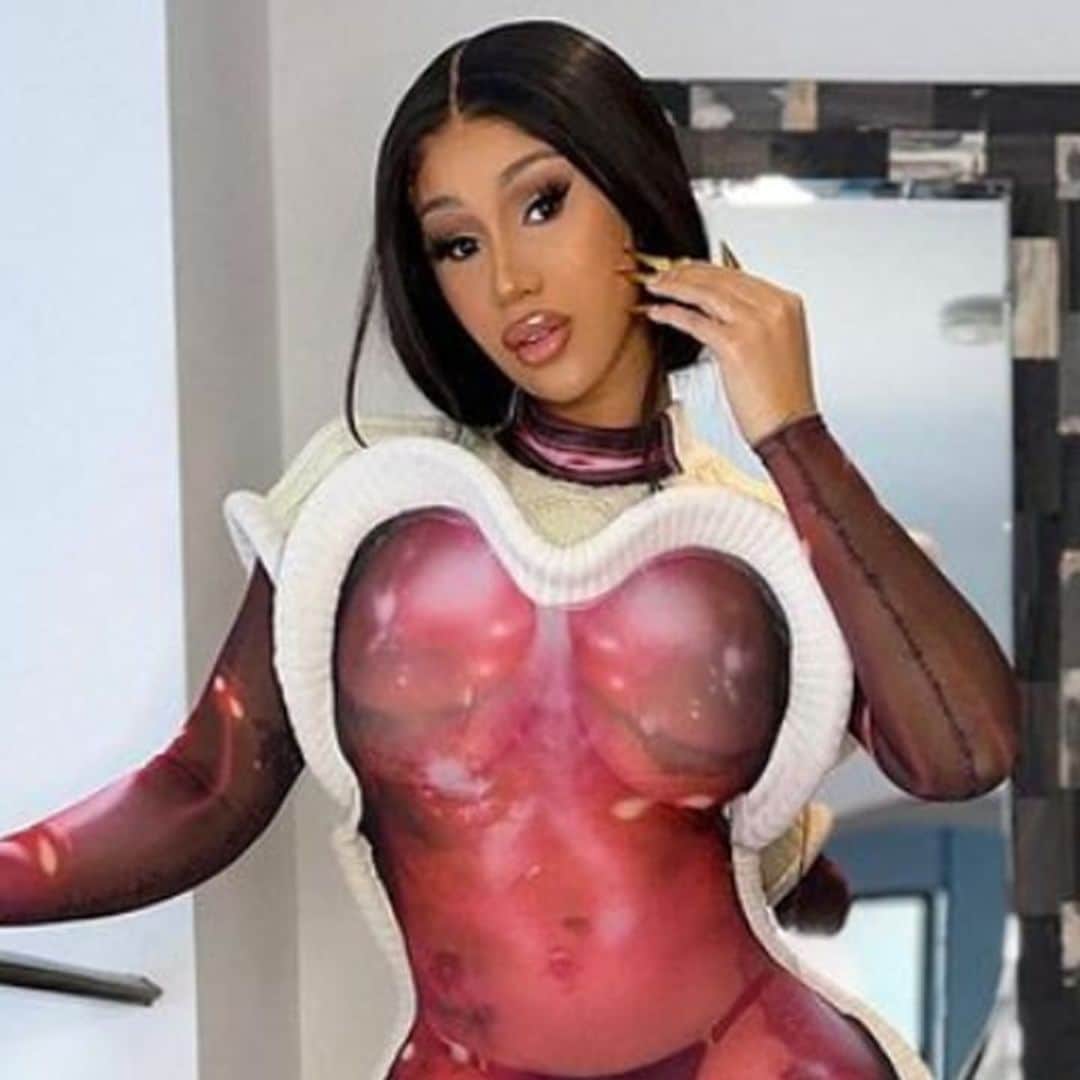 Cardi B bares it all in confusing sheer dress and we have questions