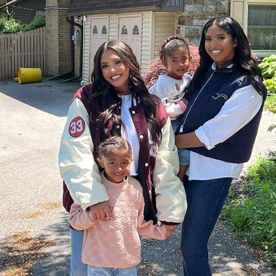 Vanessa Bryant and her daughters visit Kobe Bryant’s childhood home for Father’s Day