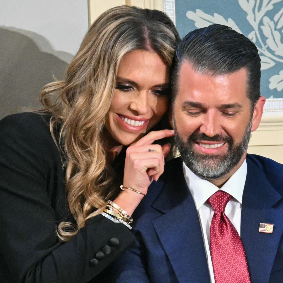 Donald Trump Jr. and girlfriend Bettina Anderson are all smiles in passionate moment at FIFA event