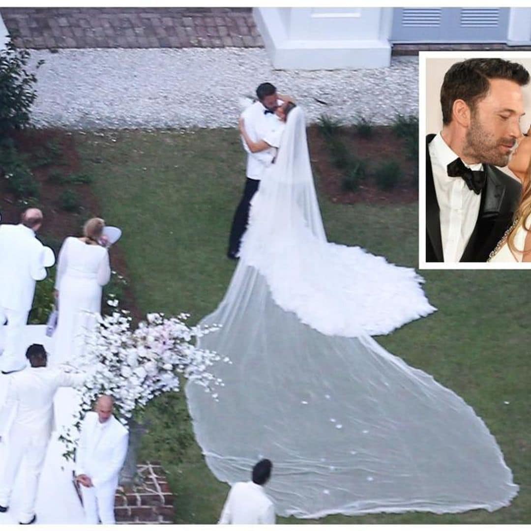 See Pics: Jennifer Lopez wears stunning couture gown during wedding with Ben Affleck