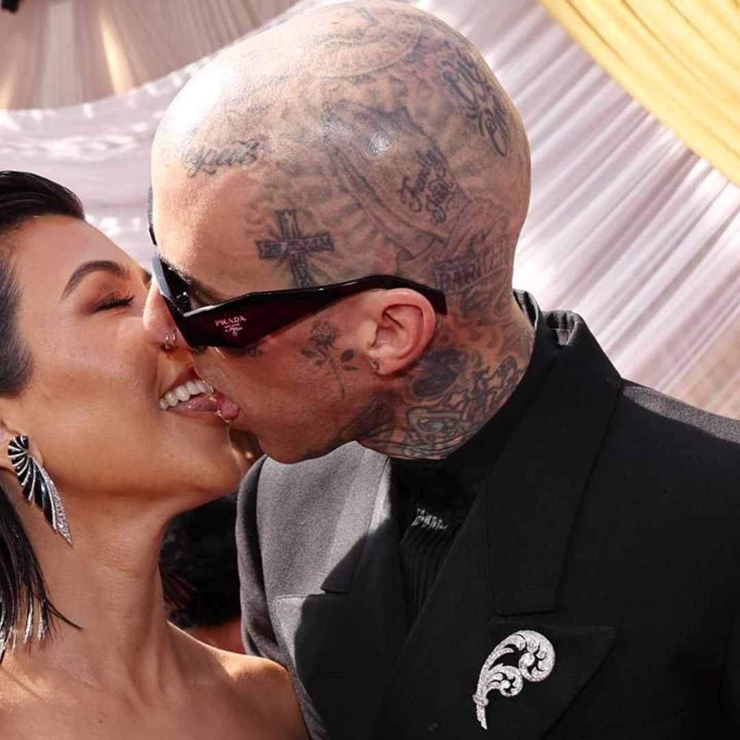 Kourtney Kardashian and Travis Barker take their PDA to the Oscars red carpet