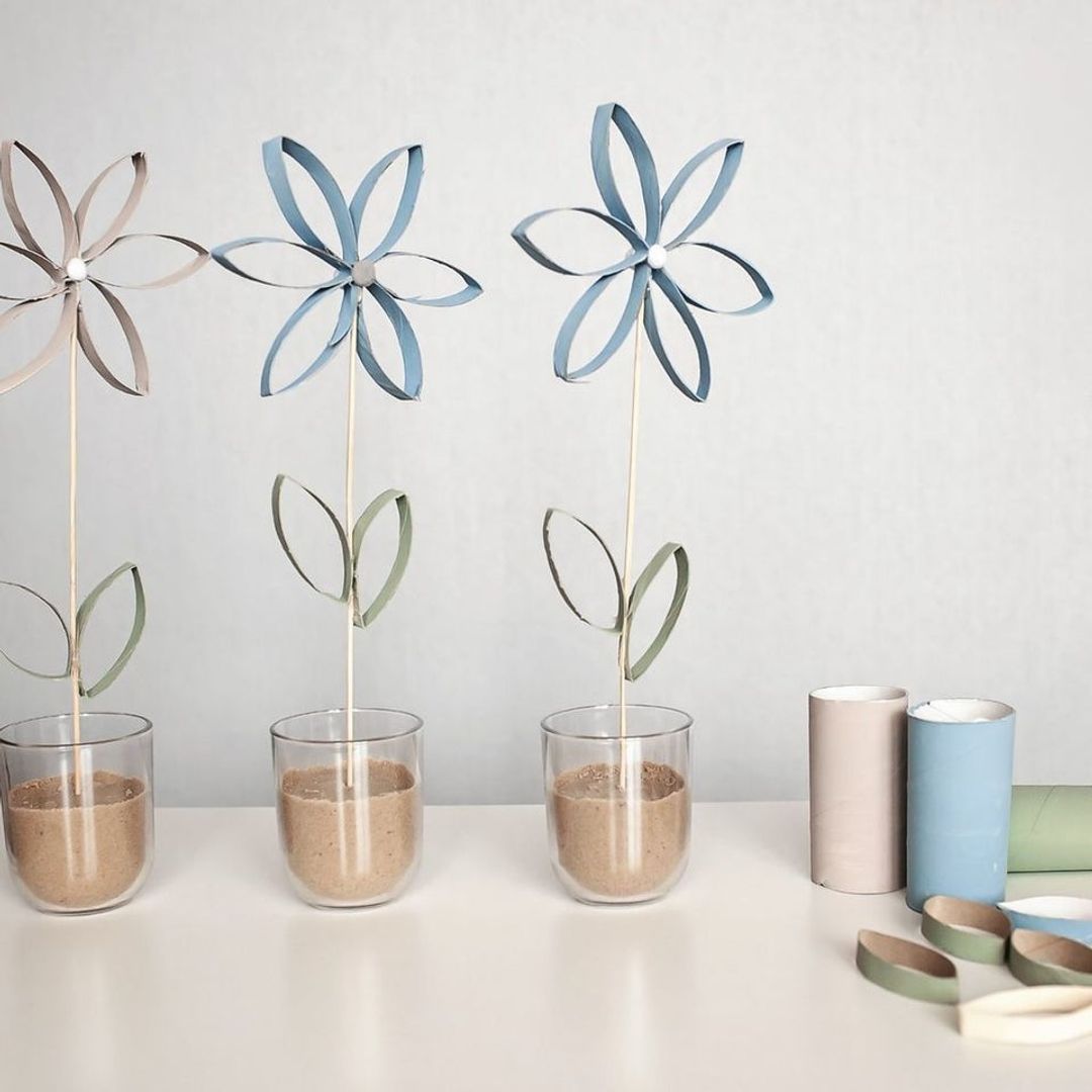7. Toilet Paper Roll Flowers