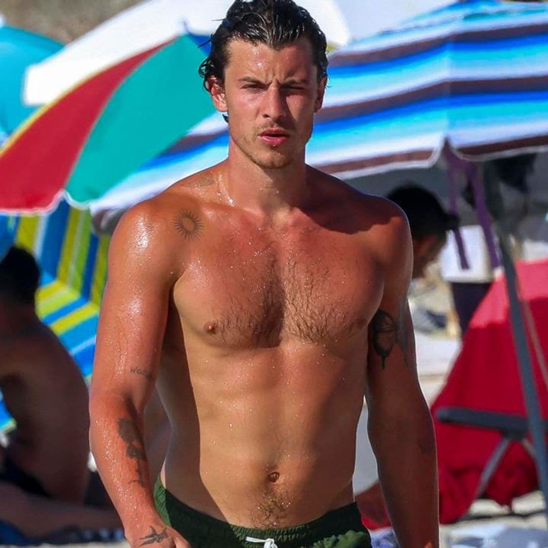 Shawn Mendes shows off strong abs in Ibiza after Camila Cabello breakup