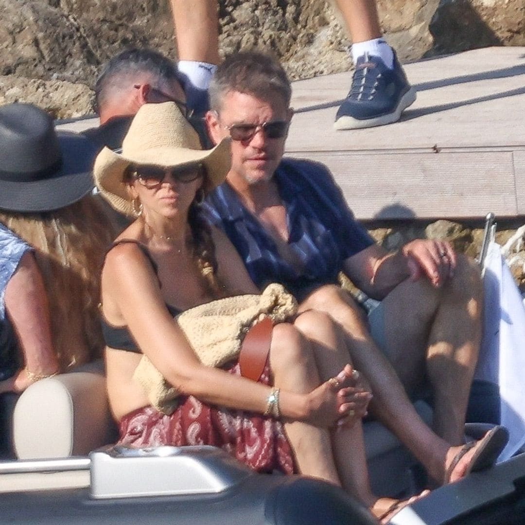 Matt Damon flaunts abs with Luciana Barroso in a bikini on Ibiza yacht