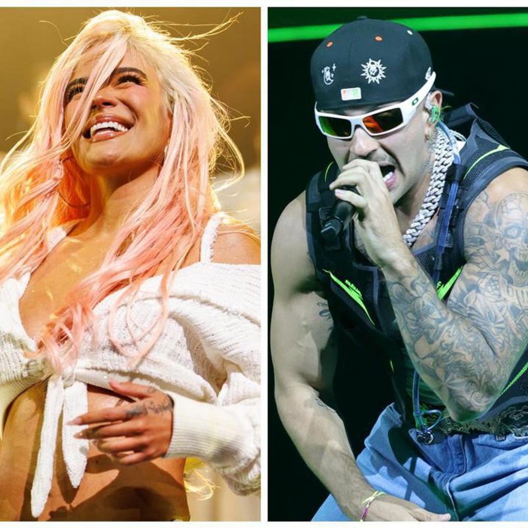 Feid surprises Karol G with a romantic gesture on stage: ‘I love you baby’