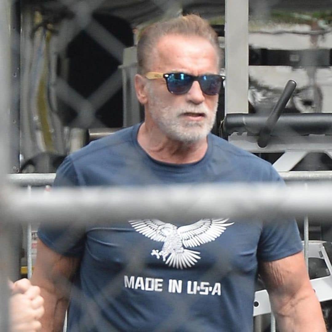 Arnold Schwarzenegger looks better than ever at his routine workout