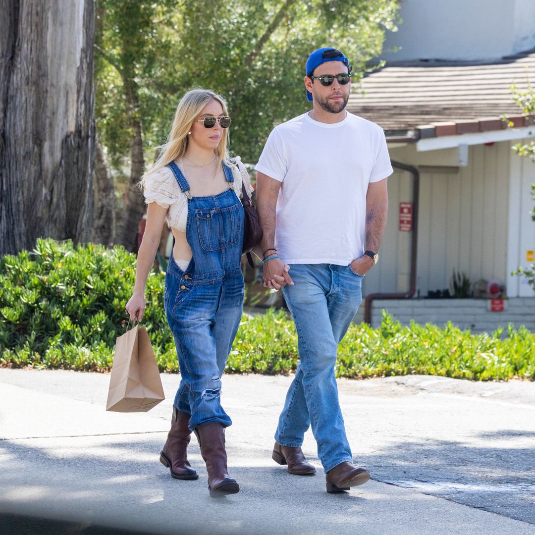 Sydney Sweeney elevates classic overalls during breakfast date with Scooter Braun