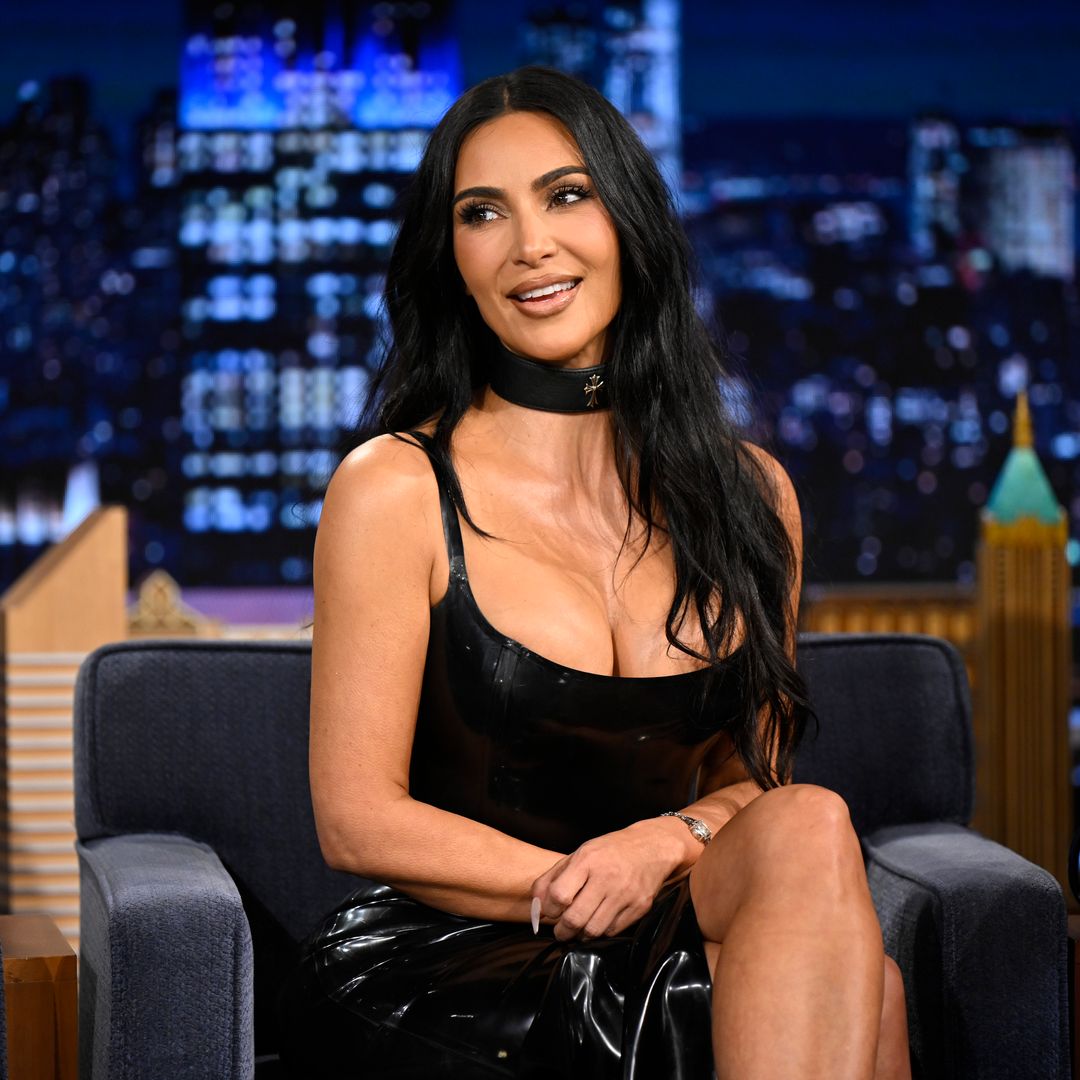 Kim Kardashian shows her rarely seen tattoo to Jimmy Fallon
