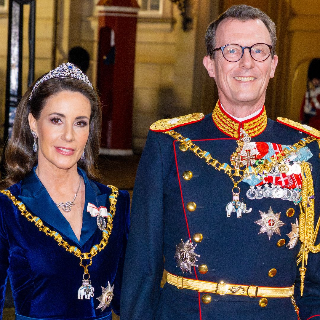Princess Marie gives her all-black look a sparkling twist for an evening with Prince Joachim in Washington