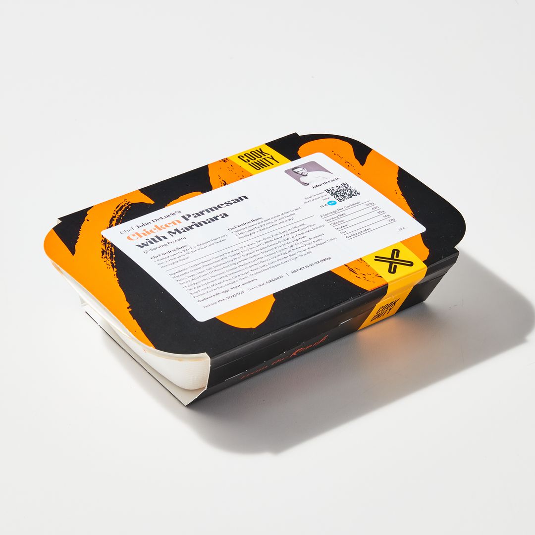 A CookUnity meal prepared by Chef John DeLucie, part of the platform’s rotating chef-driven menu