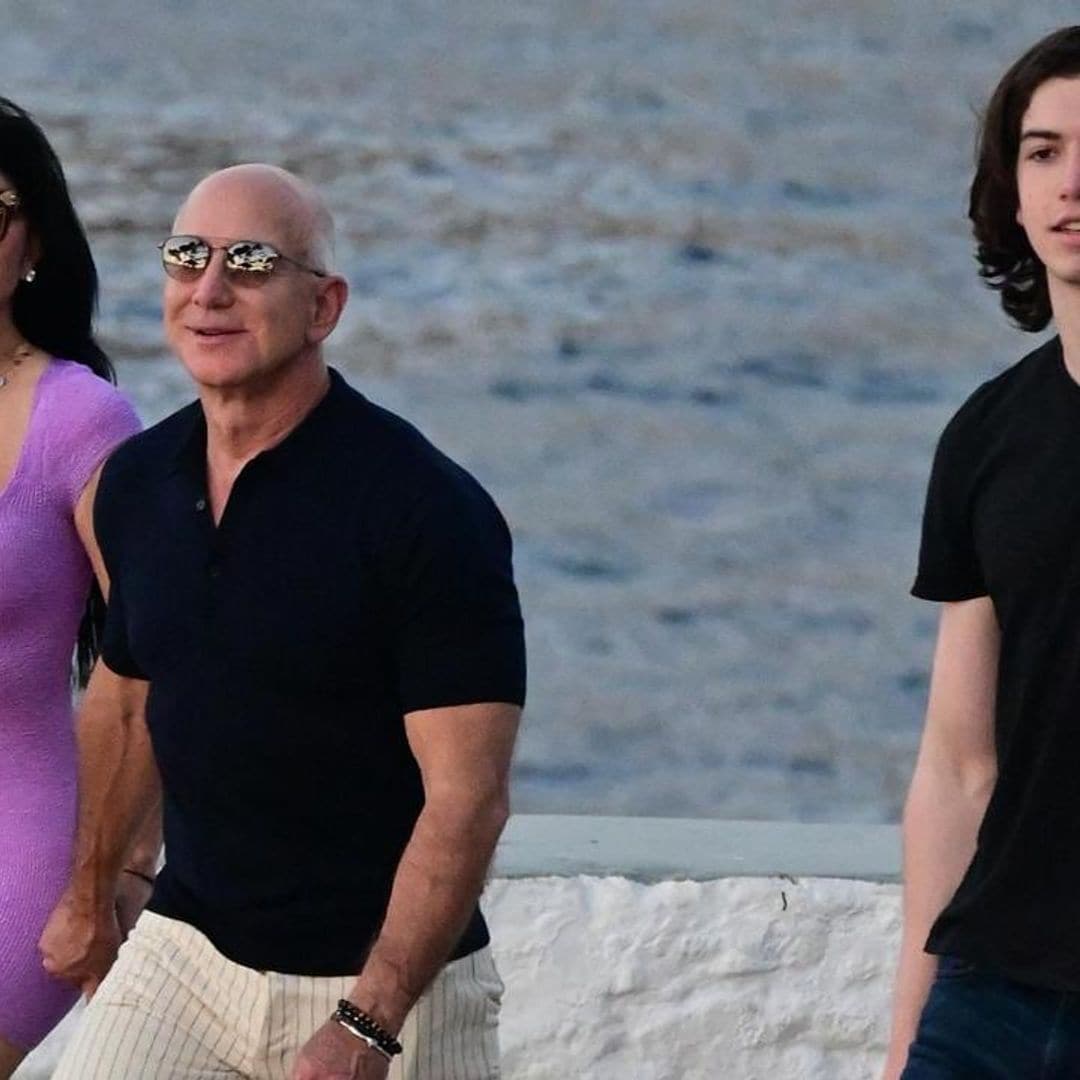 Lauren Sanchez and Jeff Bezos vacation in Greece with his son