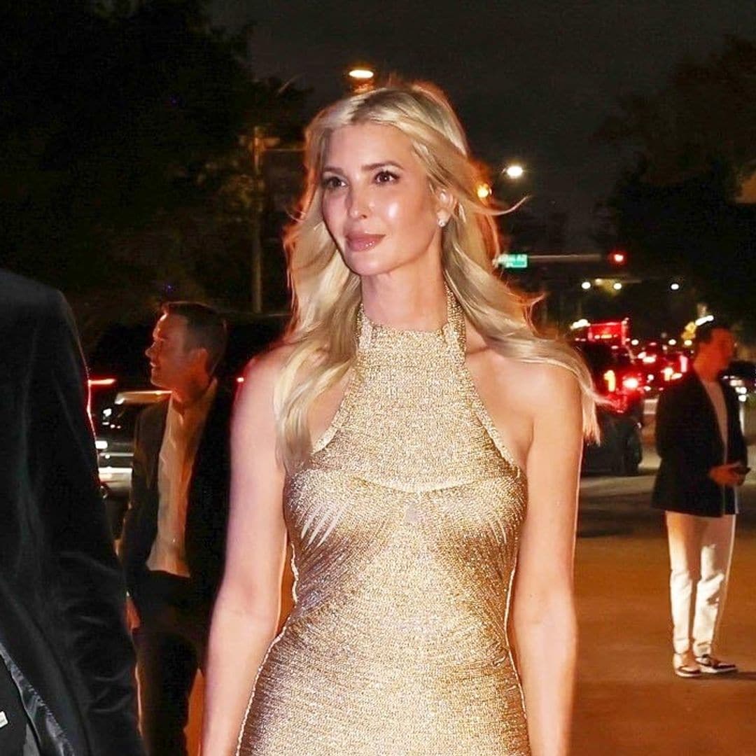 Ivanka Trump turns heads in gold minidress and crop top set at Miami F1 weekend