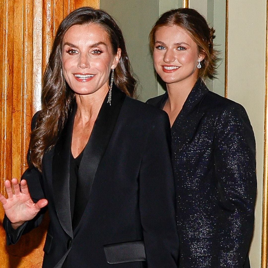 Queen Letizia and Princess Leonor twinning in Barcelona with near-identical style
