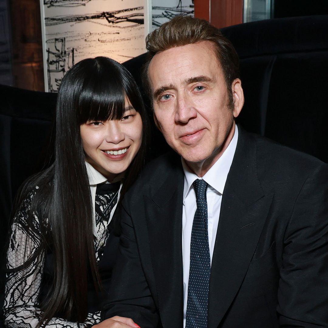 Nicolas Cage and his wife Riko Shibata have a rare date night at the 'Spider-Noir' premiere