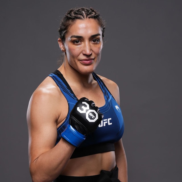 Tatiana Suarez poses for a portrait after her victory during the UFC Fight Night event at Bridgestone Arena on August 05, 2023, in Nashville, Tennessee. (Photo by Mike Roach/Zuffa LLC via Getty Images)