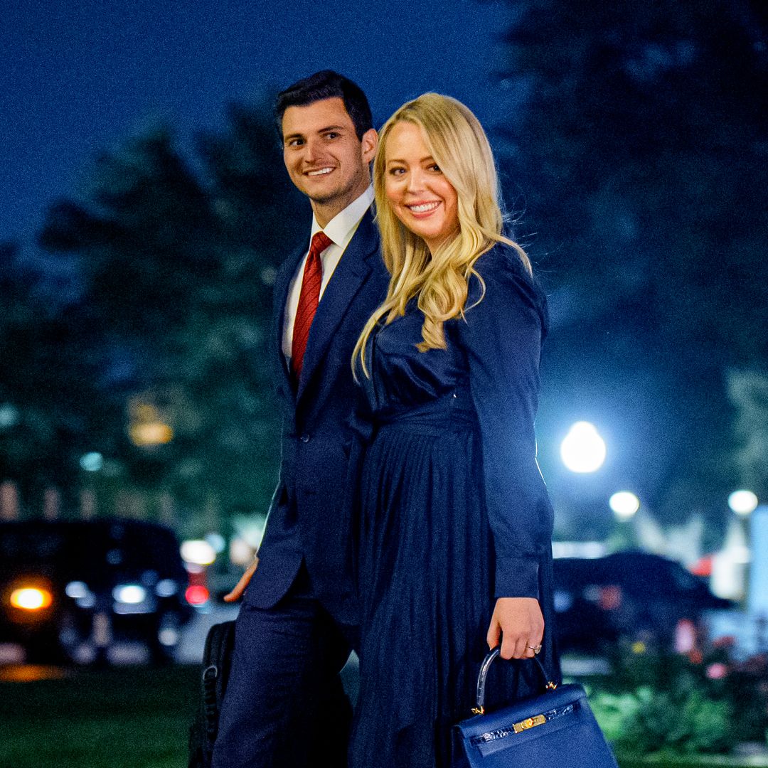 Tiffany Trump stuns in blue on UK visit, marking first public outing since son's birth