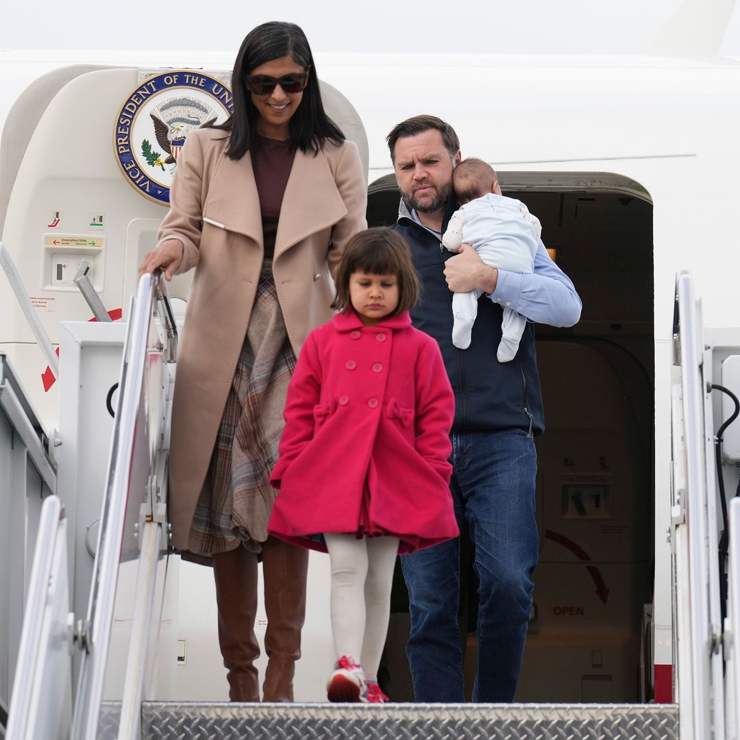 Second Lady Usha Vance almost fell with her months-old baby from helicopter stairs