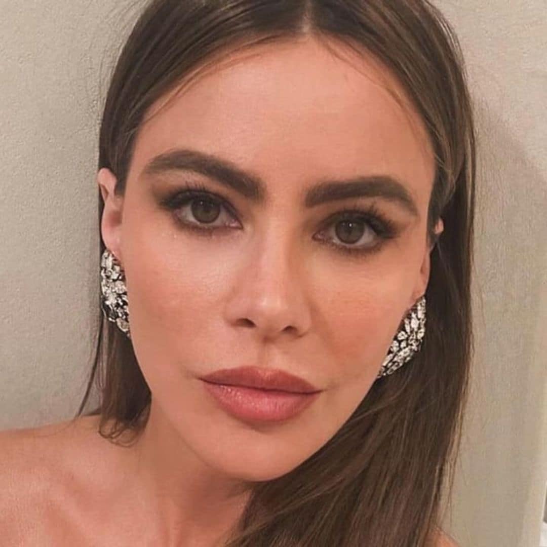Sofia Vergara started 2024 posing in a stunning strapless corset and sequin pants