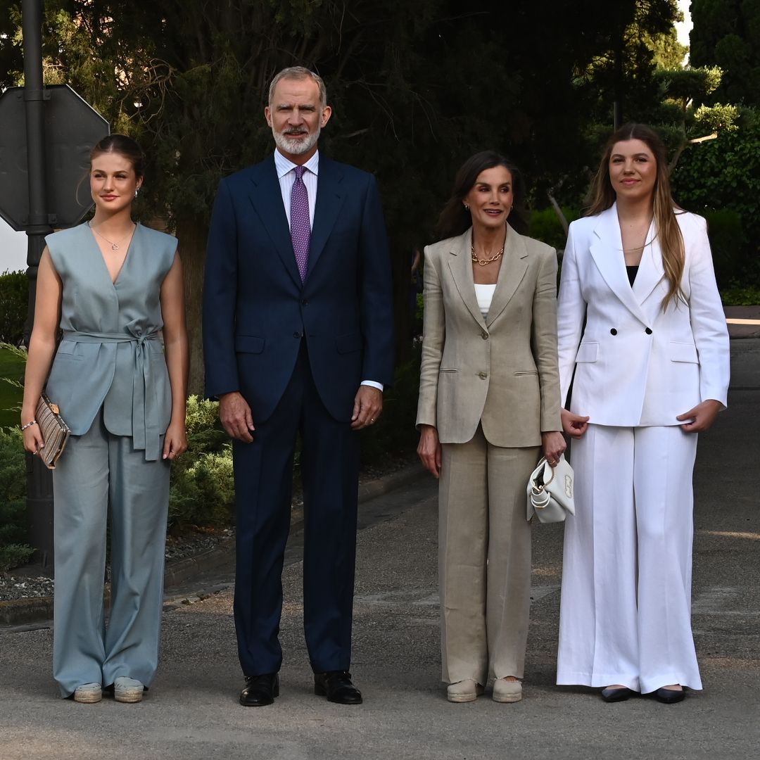Princess Leonor joins King Felipe and Queen Letizia for Infanta Sofía's big day
