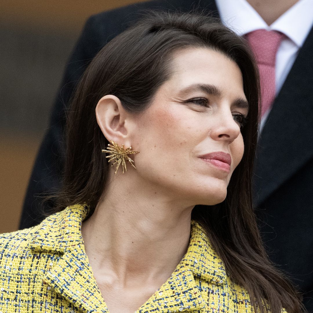 Charlotte Casiraghi breaks minimalism in yellow tweed and bold earrings at Monaco National Day