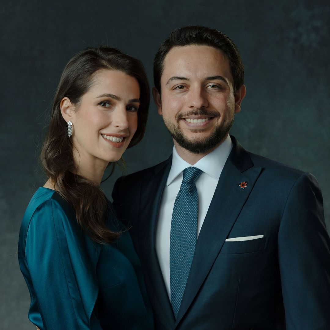 Hussein and Rajwa of Jordan celebrate their third wedding anniversary with a symbolic new portrait